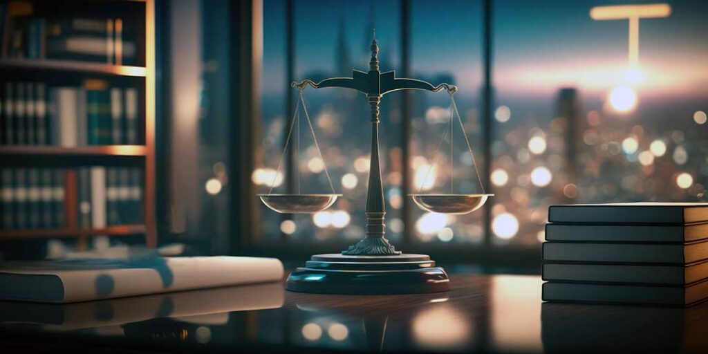 A couple reviews court papers and a parenting calendar at a kitchen table with a pen and folder nearby.